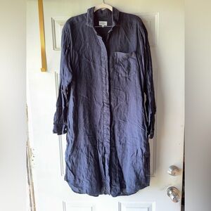 Hartford Alternative Classics navy linen dress size 2